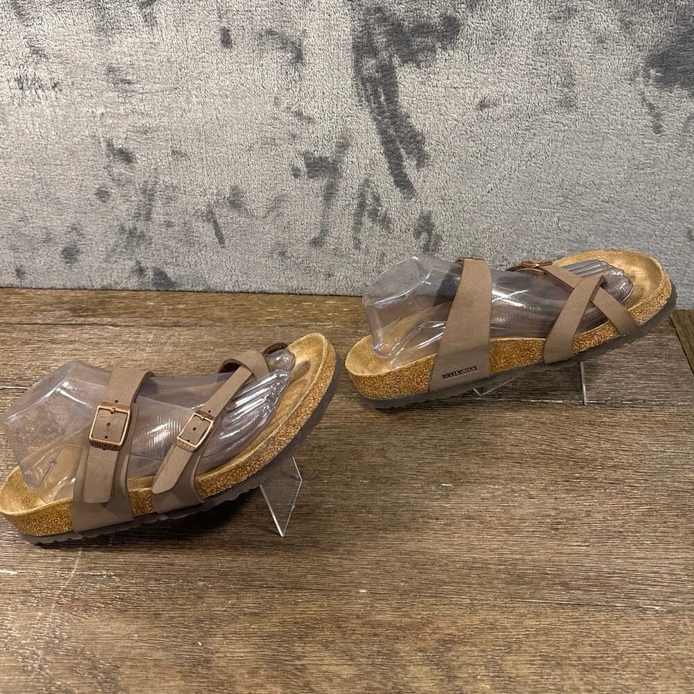 Birkenstock Mayari Birko-Flor Toe Loop Women Sandals Mocha SZ EU 41R/US 10-10.5 - Picture 2 of 9